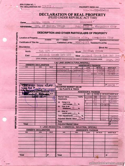 tax declaration in tagalog|Real Property Tax in the Philippines: A Property .